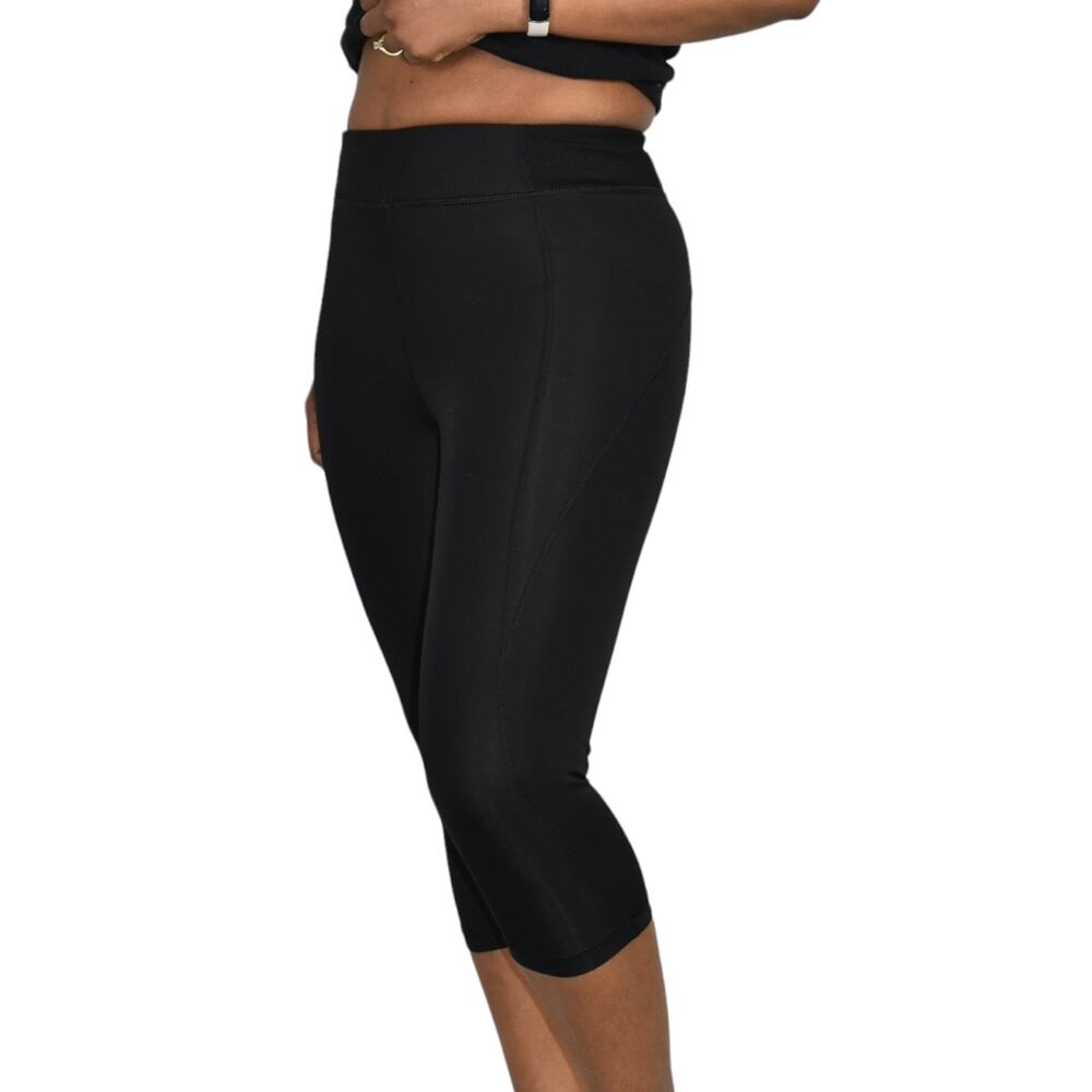 Ivy Park Leggings Black Beyonce High Waist Sculpted Capri Activewear Logo Small - Picture 12 of 13